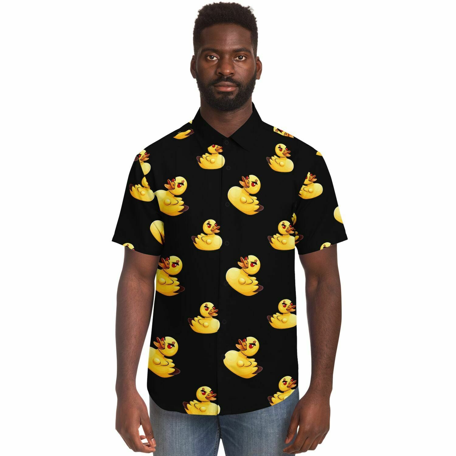 Angry Mother Ducker (Black) Button Down Shirt