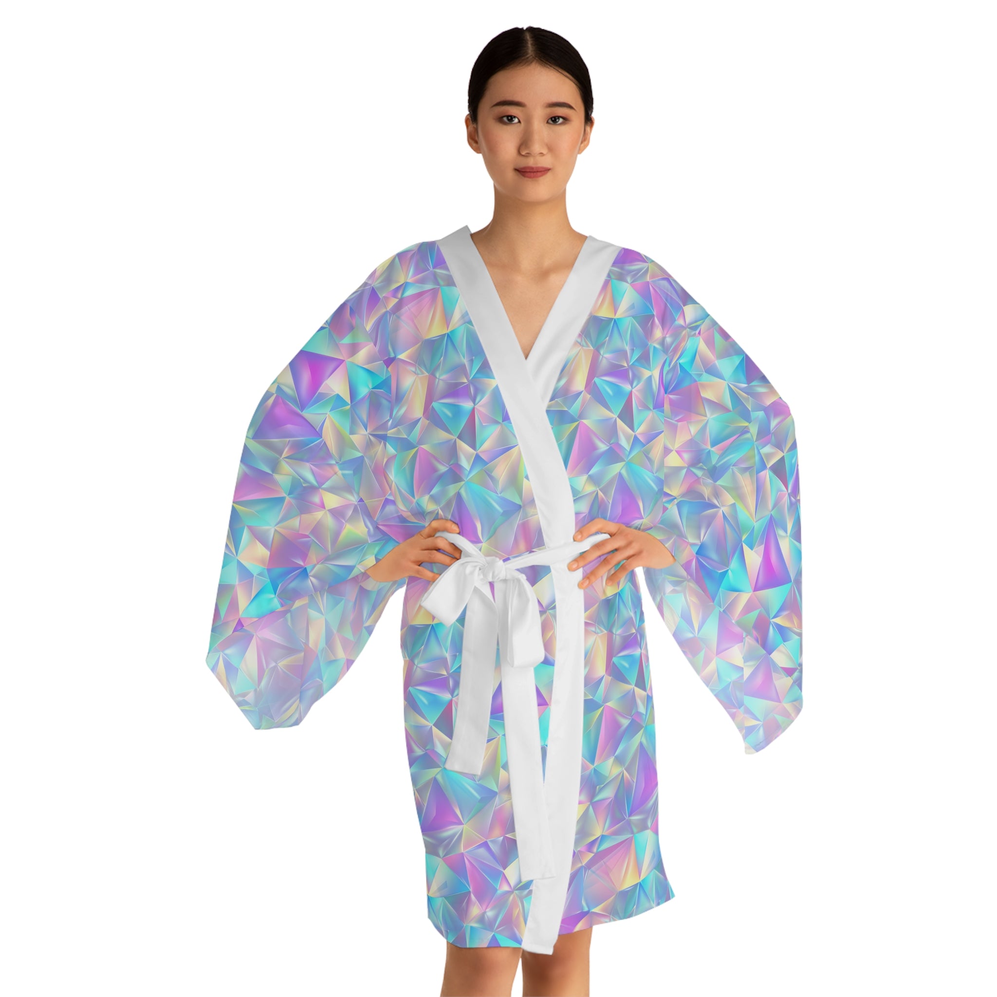 Prismatic Diamond Kimono Robe