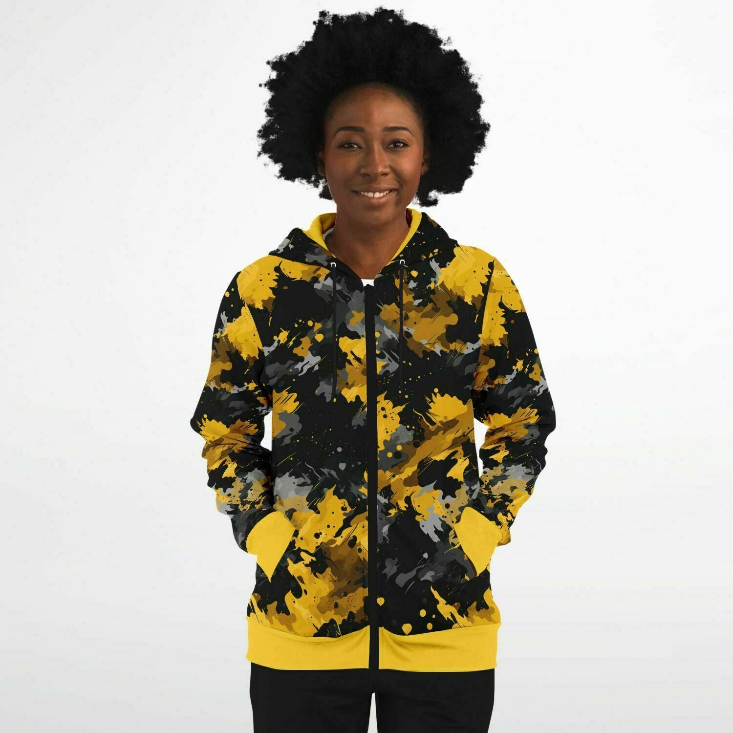 Camo (Black & Yellow) Icarus Uprising Zip-Up Hoodie