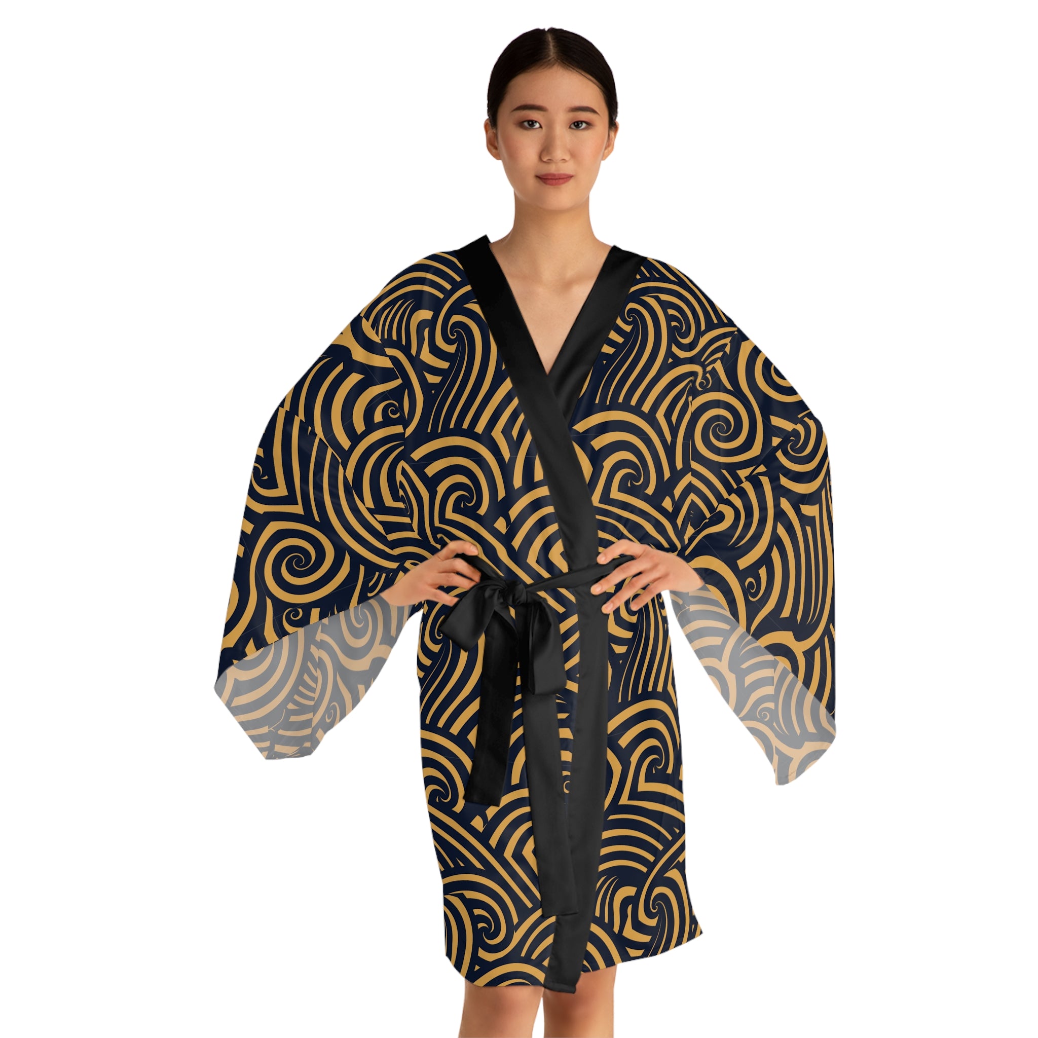 Tribal Waves Kimono Robe