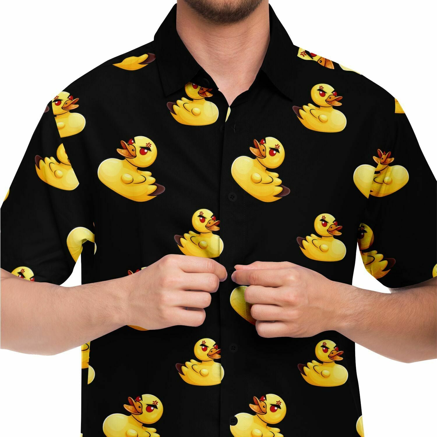 Angry Mother Ducker (Black) Button Down Shirt