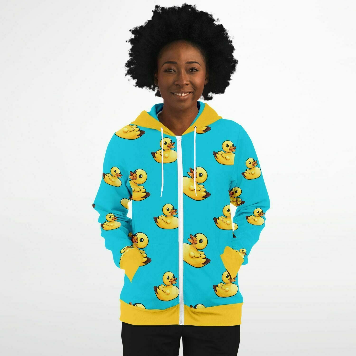 Happy Mother Ducker Zip-Up Hoodie