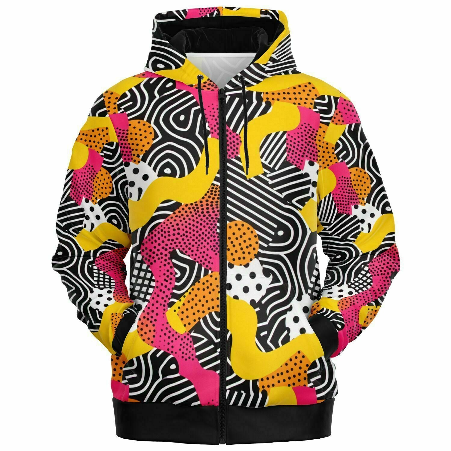 90's Retro Zip-Up Hoodie