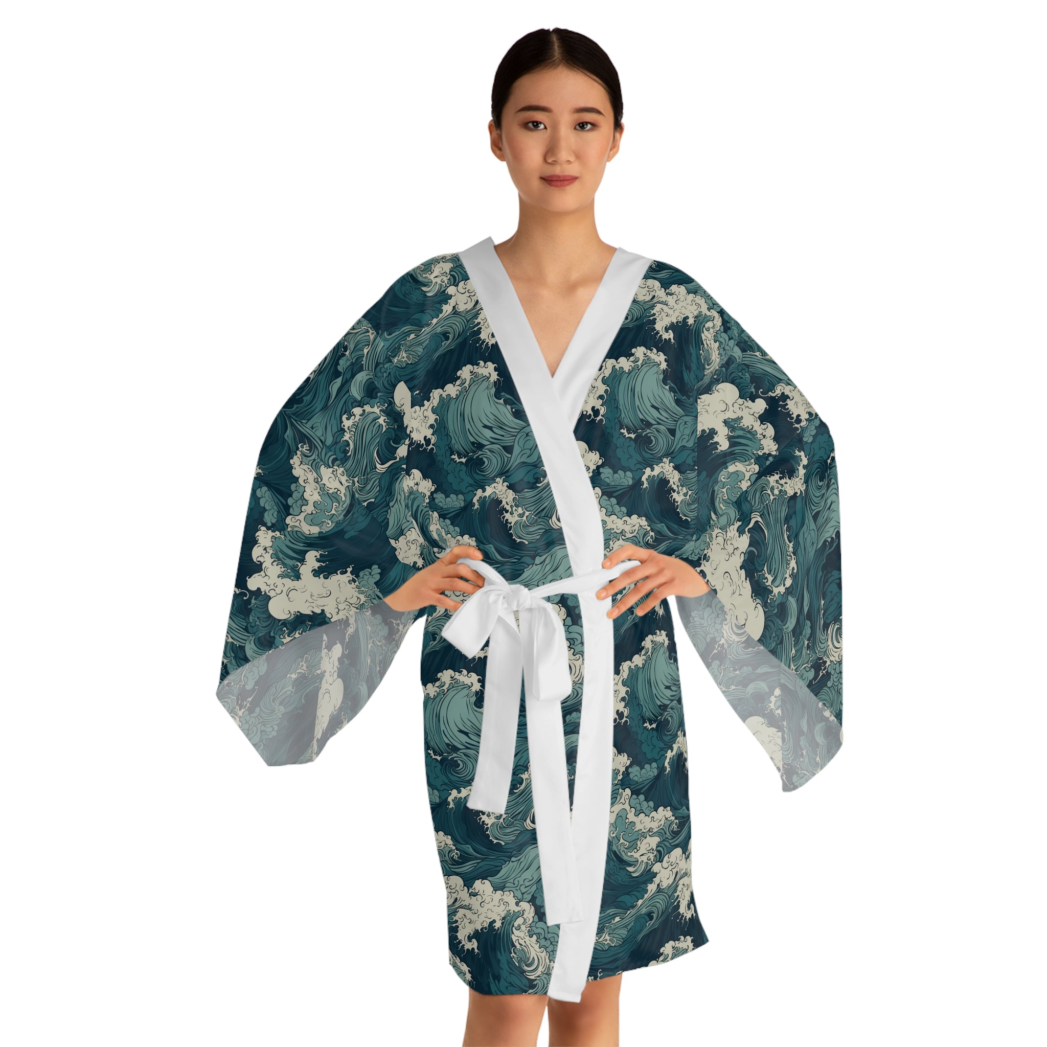 Pacific Waves Kimono Robe