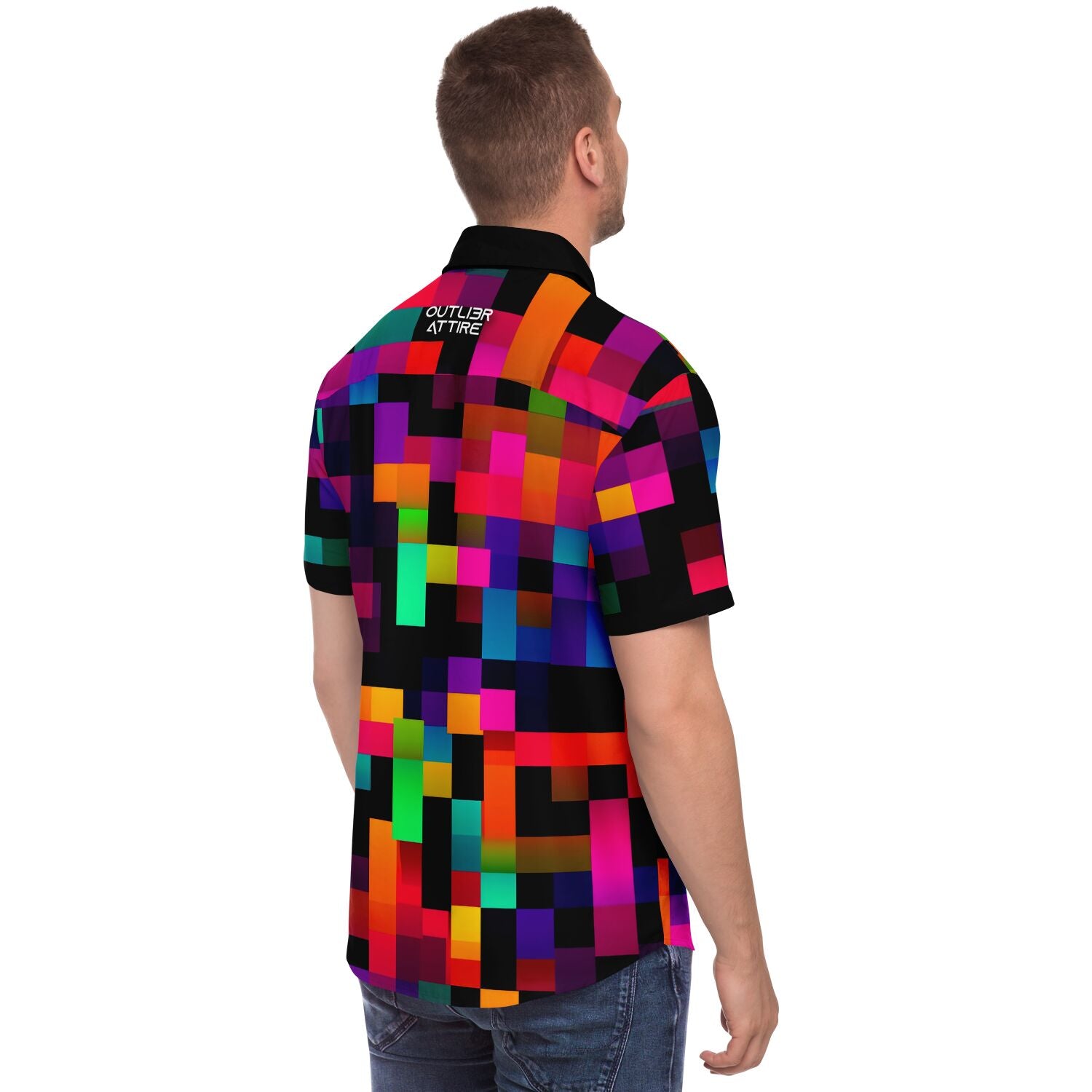 Pixel Perfect Short Sleeve Button Down Shirt