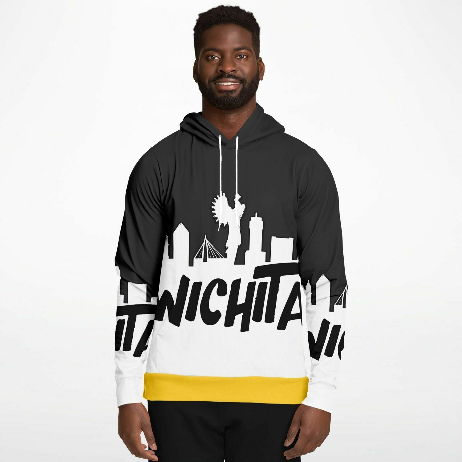 Wichita Skyline (Black & White) Hoodie