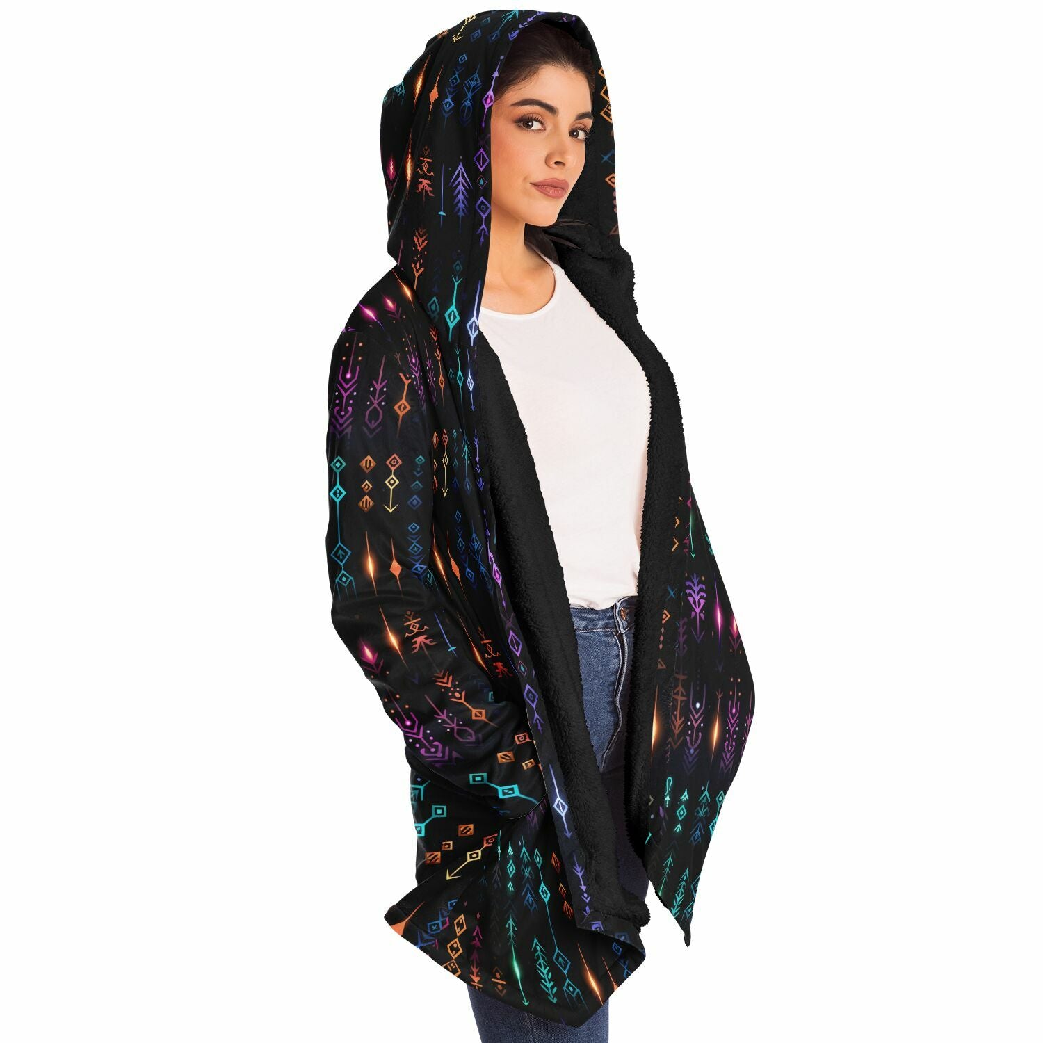 Neon Rune Microfleece Cloak