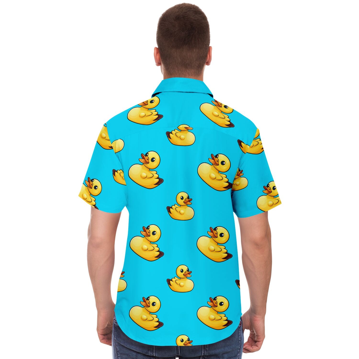 Happy Mother Ducker (Blue) Button Down Shirt