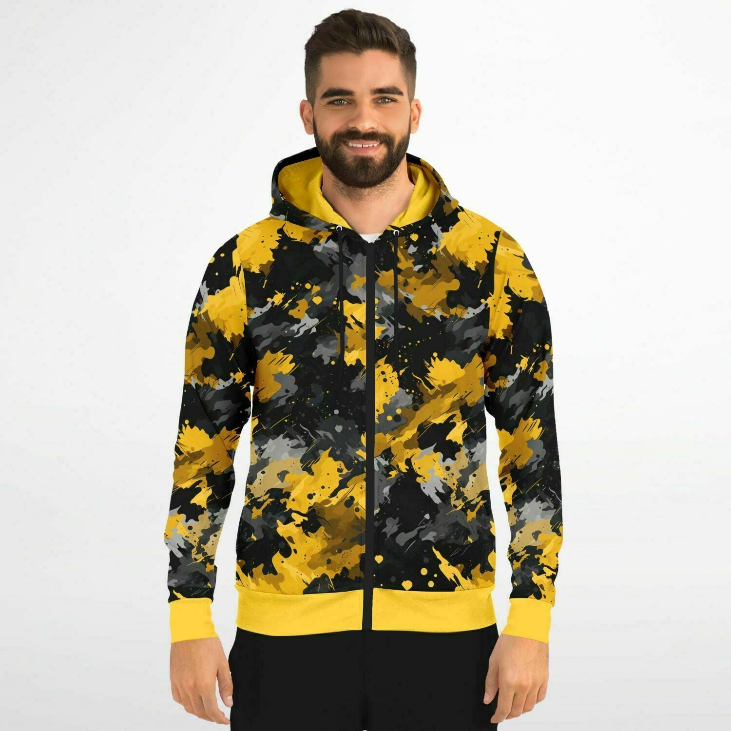 Camo (Black & Yellow) Icarus Uprising Zip-Up Hoodie