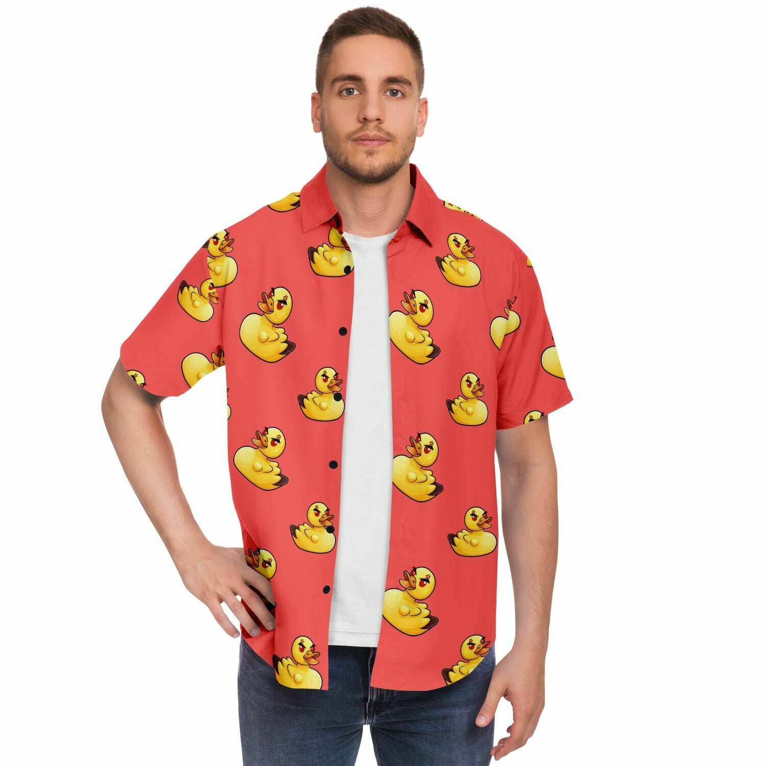 Angry Mother Ducker (Red) Button Down Shirt