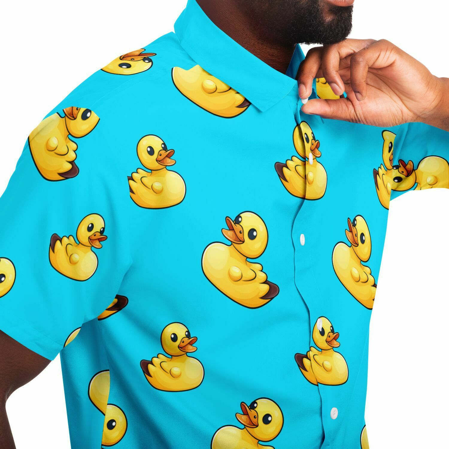 Happy Mother Ducker (Blue) Button Down Shirt