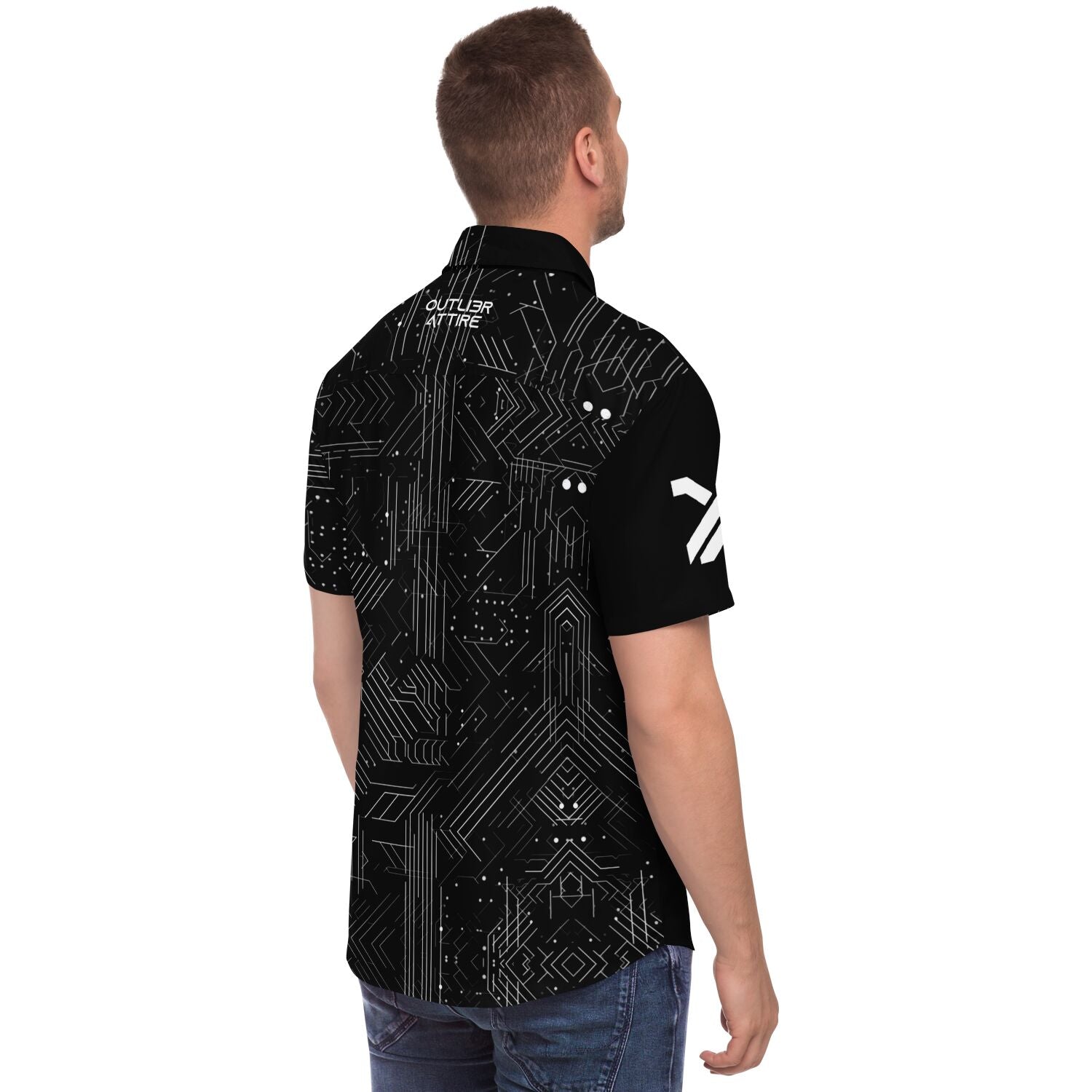 Digital (Black) Button Down Shirt