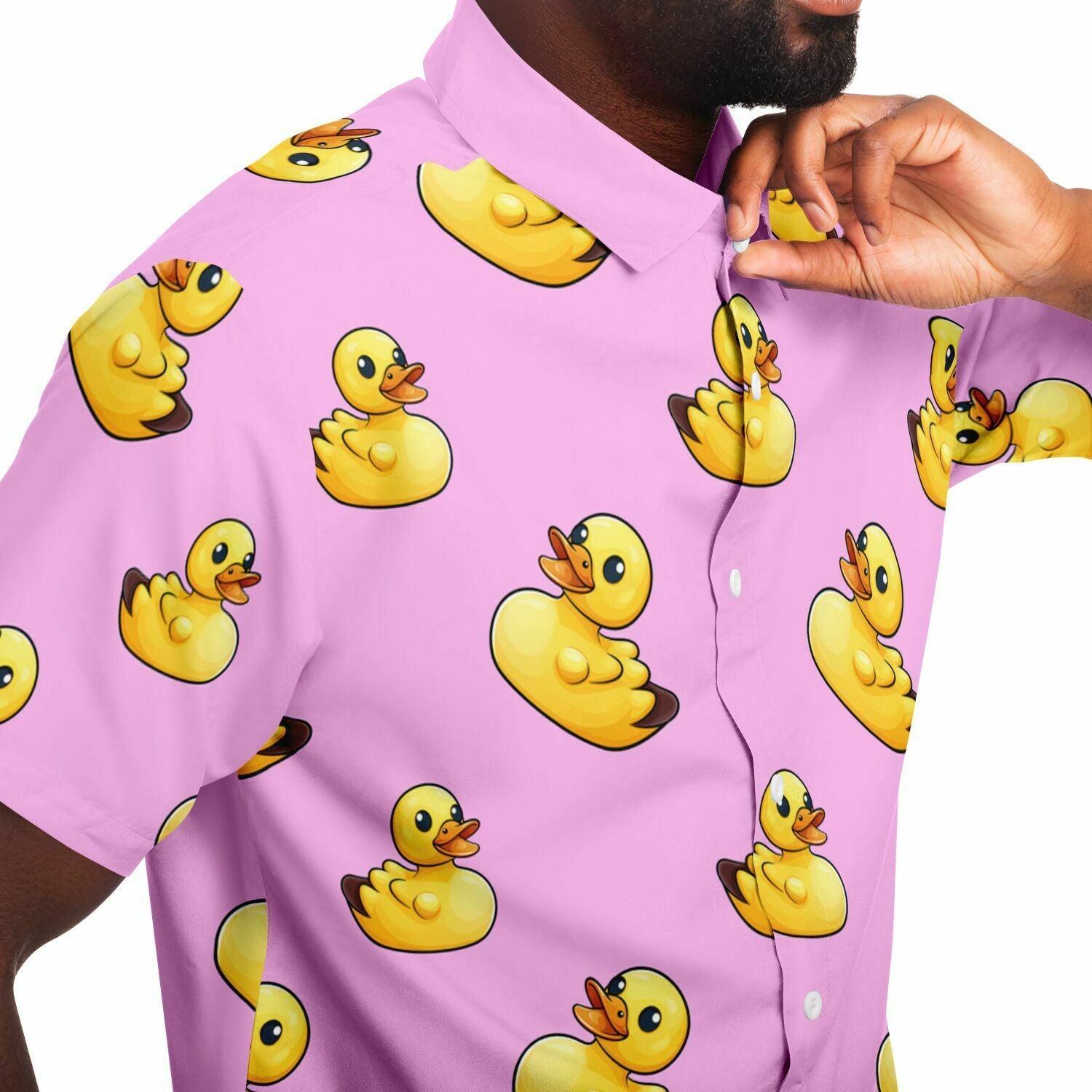 Happy Mother Ducker (Pink) Button Down Shirt