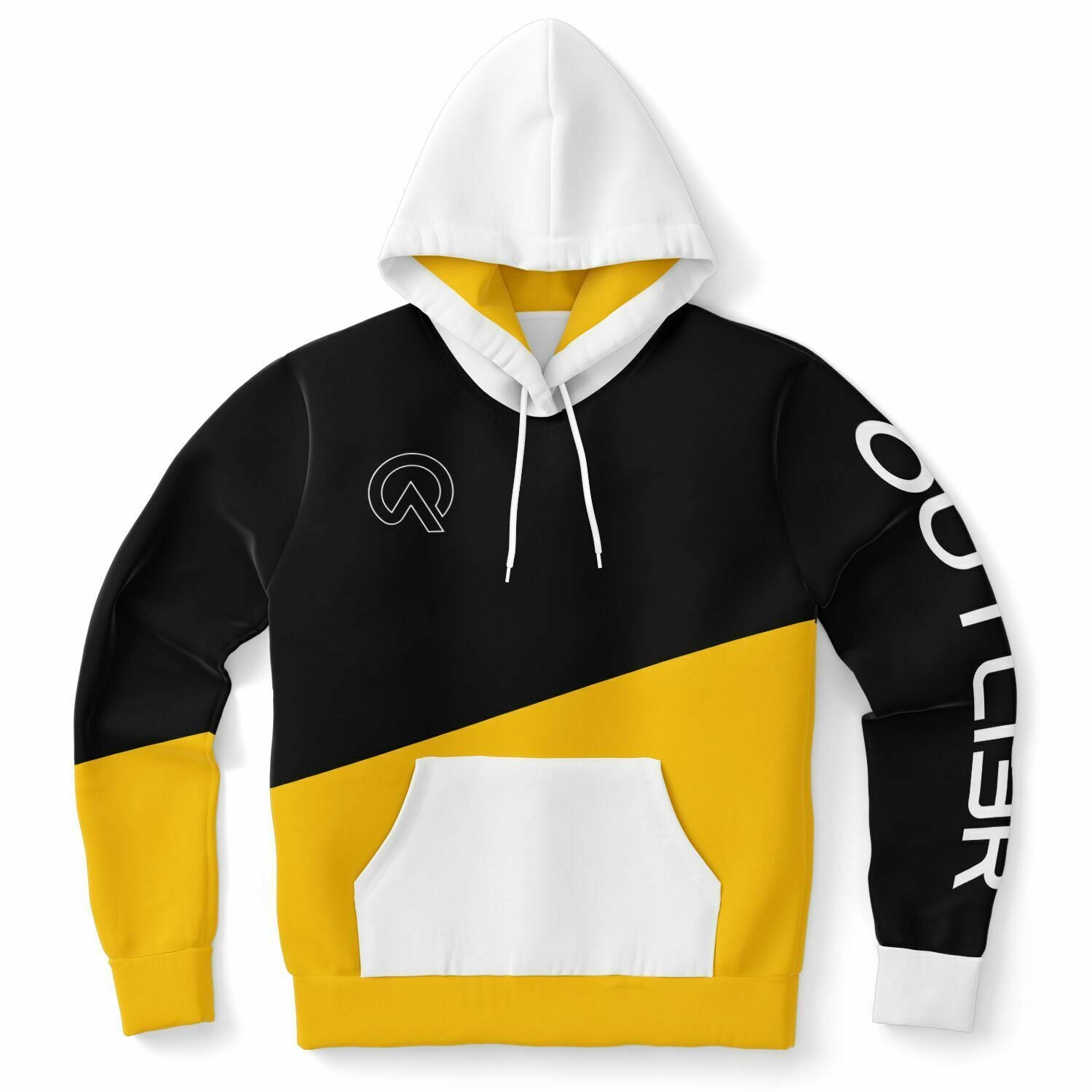 Duo Tone (White & Yellow) Pullover Hoodie