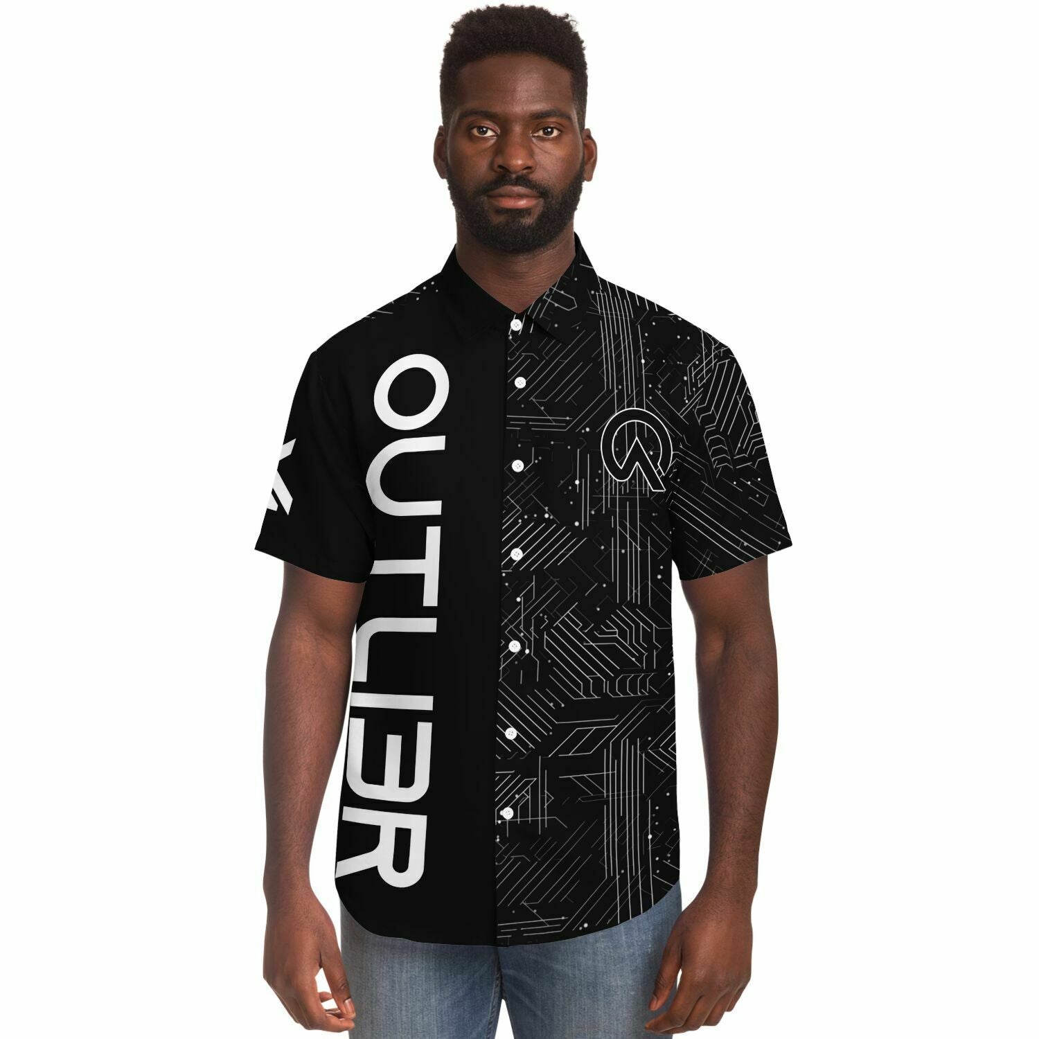 Digital (Black) Button Down Shirt