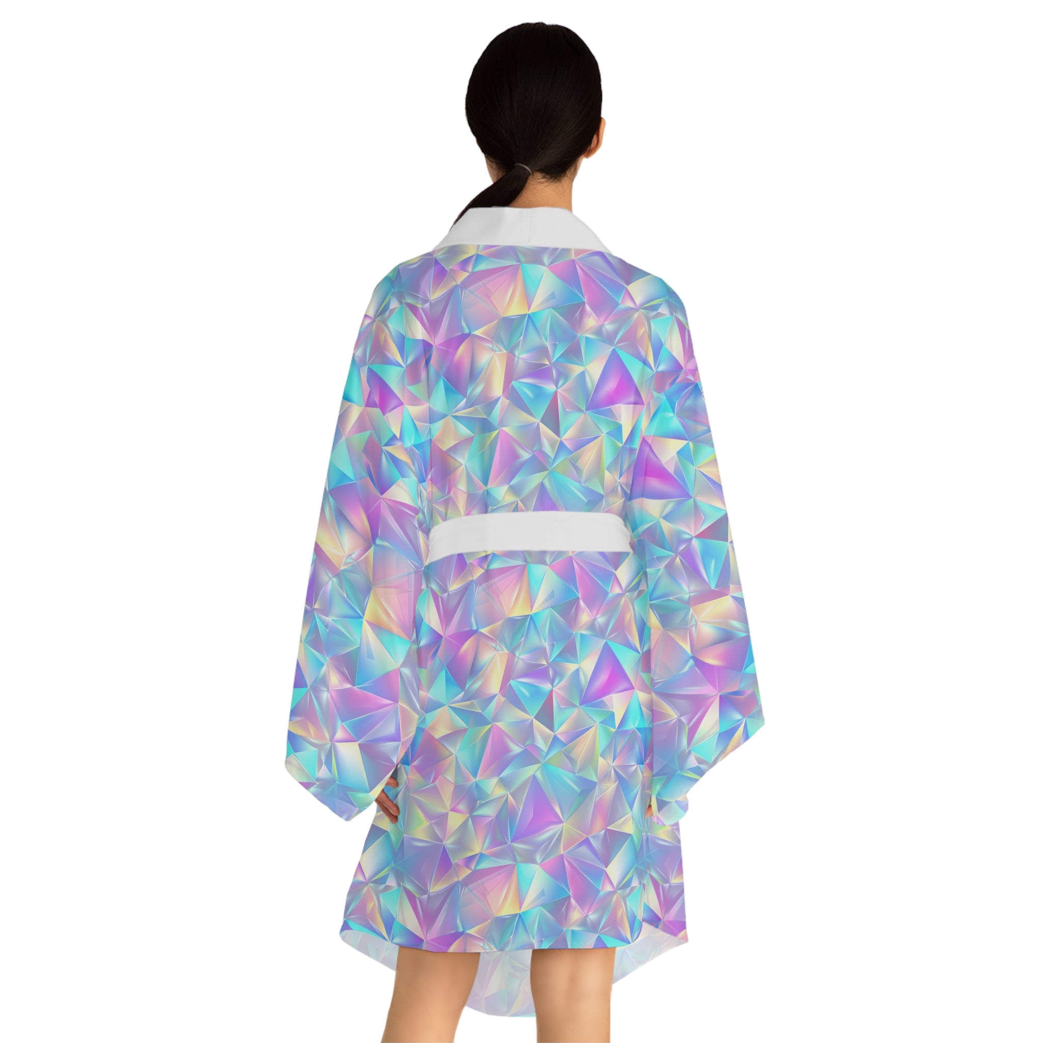 Prismatic Diamond Kimono Robe