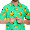 Happy Mother Ducker (Green) Button Down Shirt