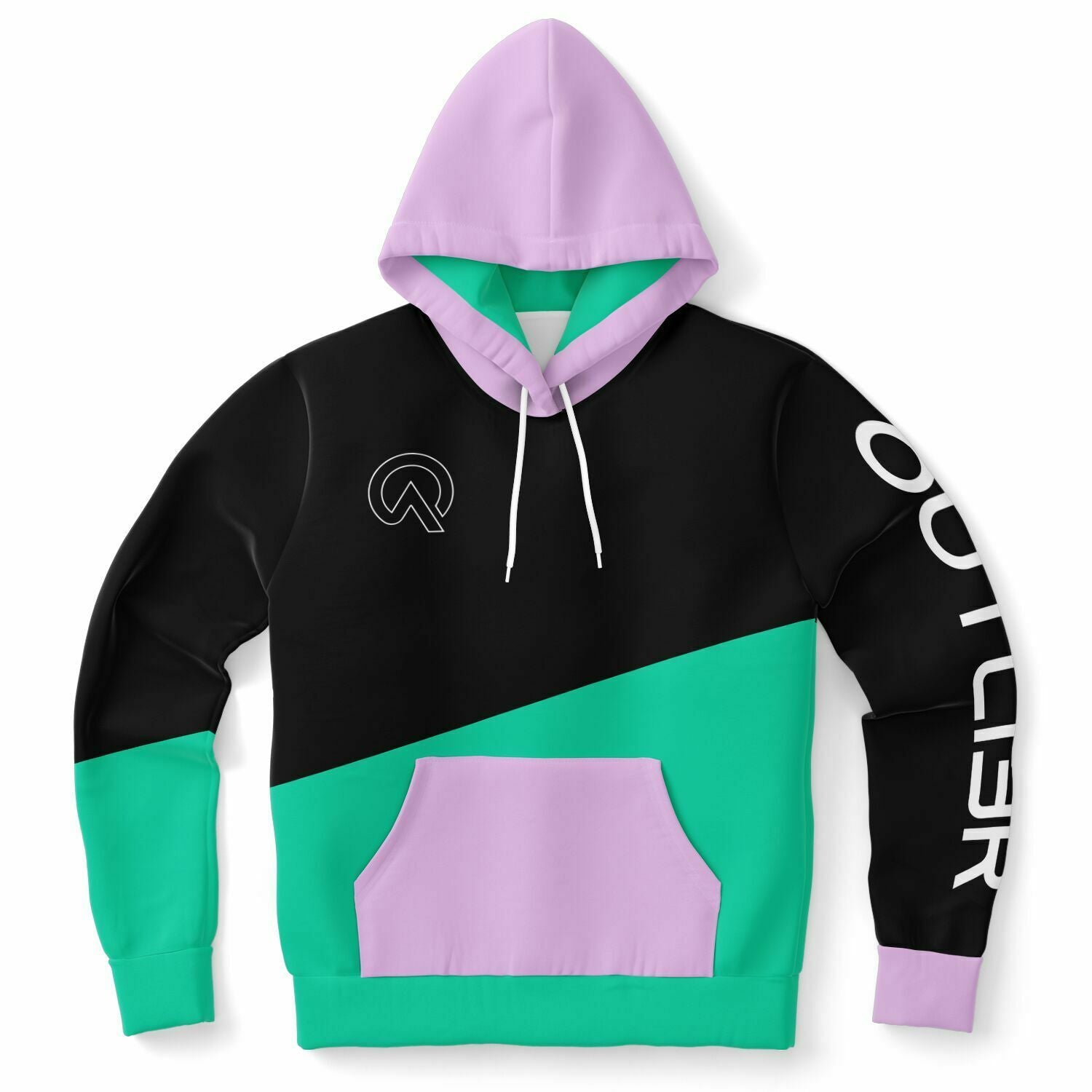 Duo Tone (Mint & Pink)  Pullover Hoodie