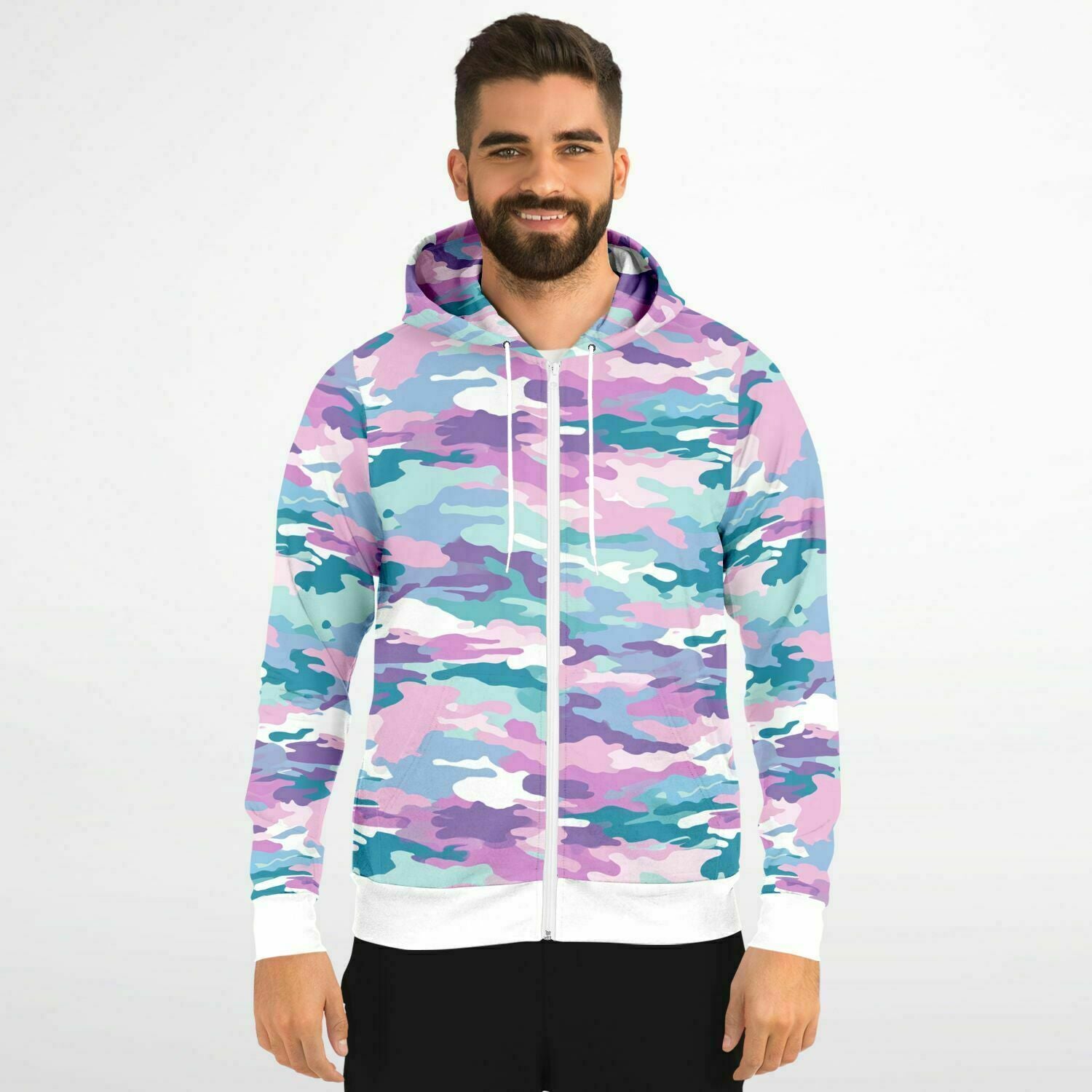 Camo Cotton Candy Zip-Up Hoodie