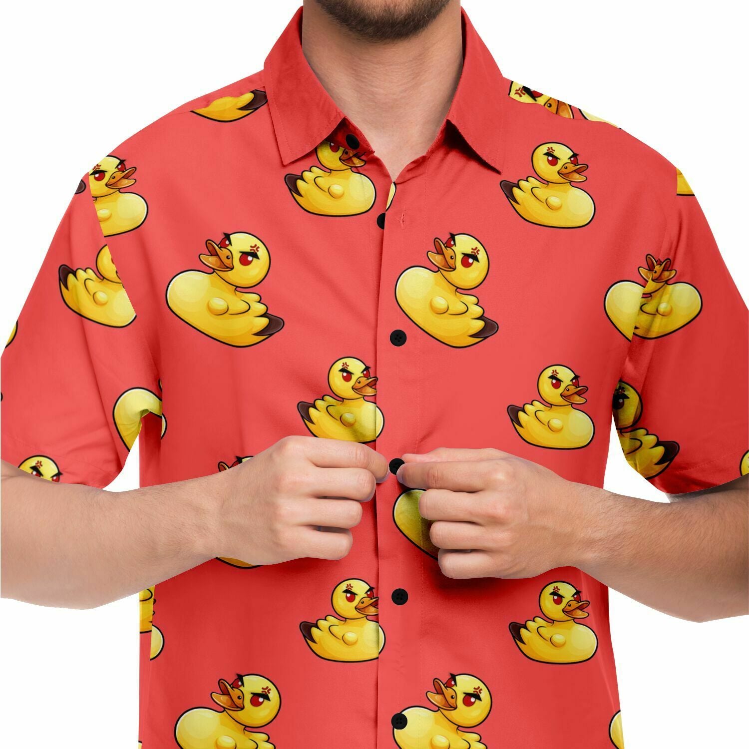 Angry Mother Ducker (Red) Button Down Shirt