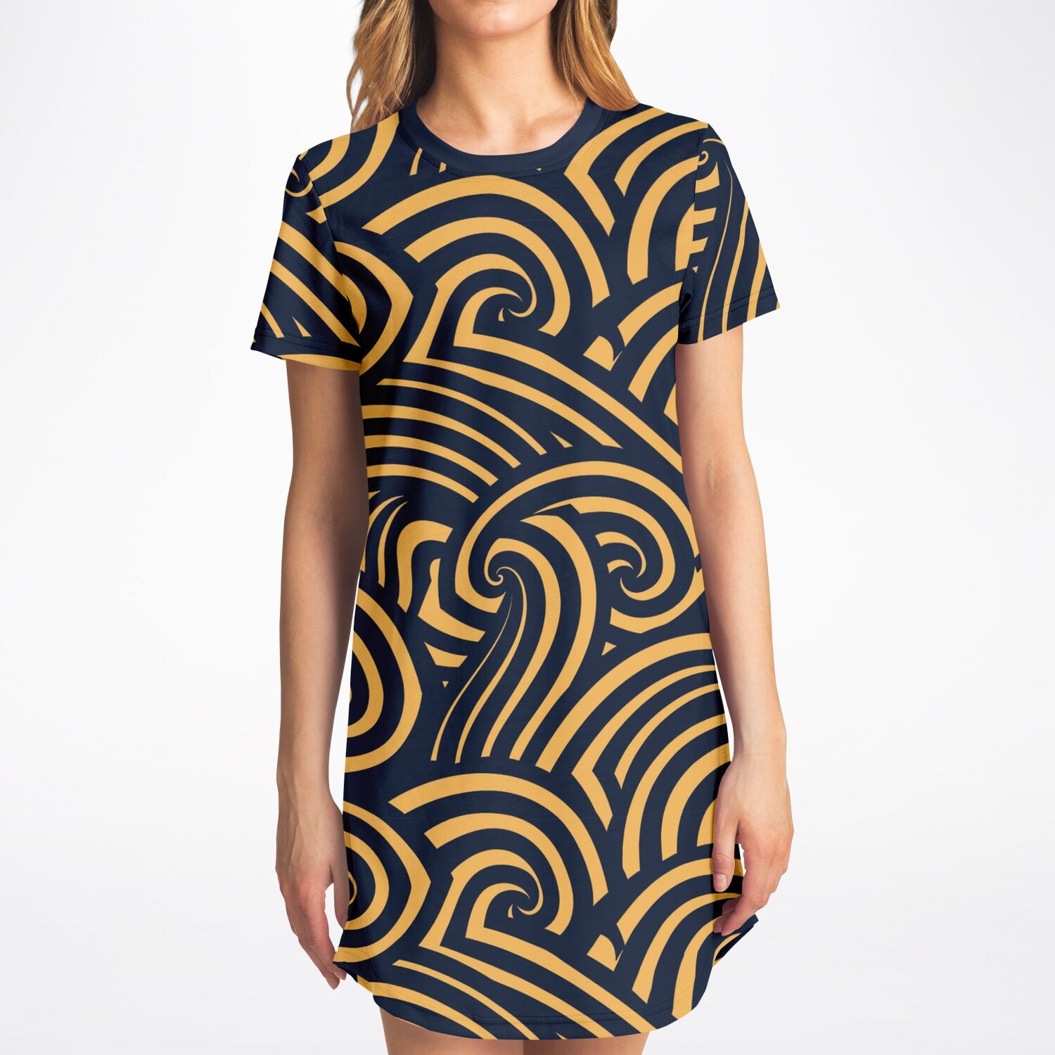 Tribal Waves T-Shirt Dress