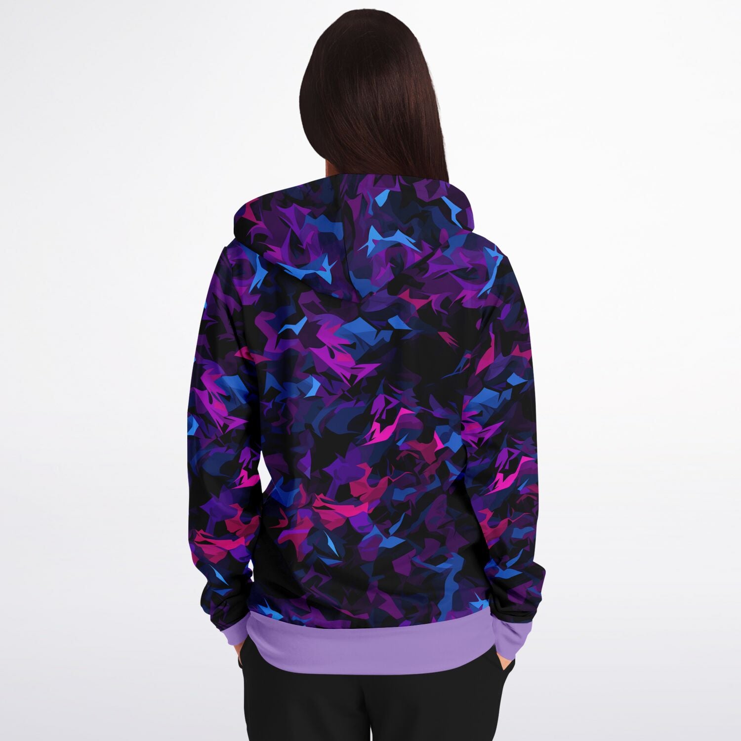 Camo Purple Rain Zip-Up Hoodie