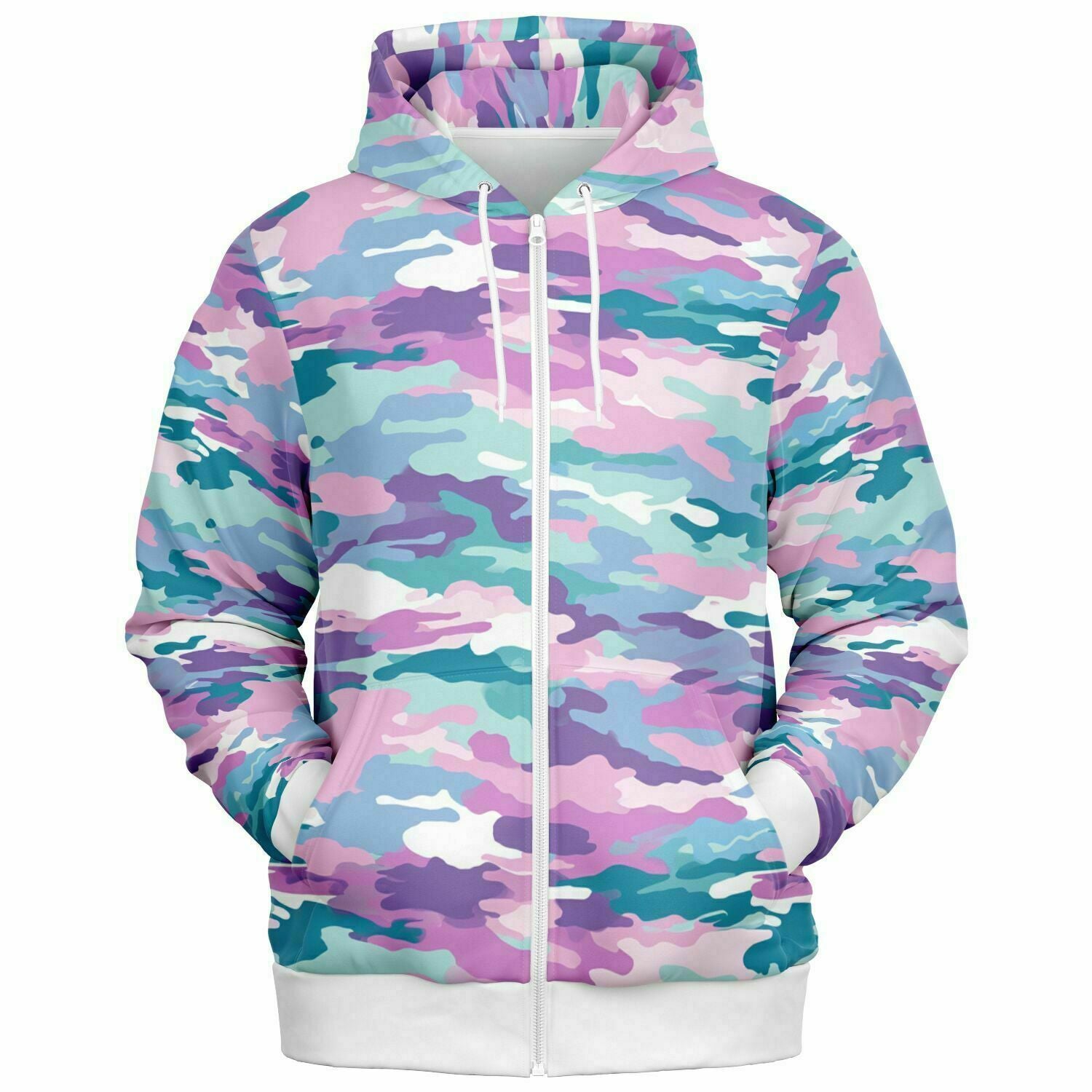 Camo Cotton Candy Zip-Up Hoodie