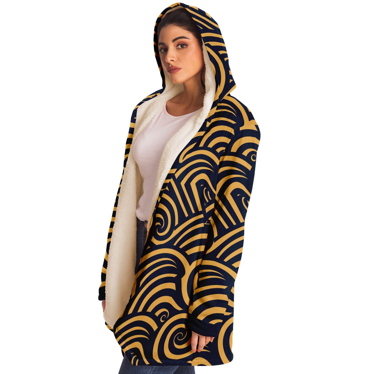 Tribal Waves Microfleece Cloak