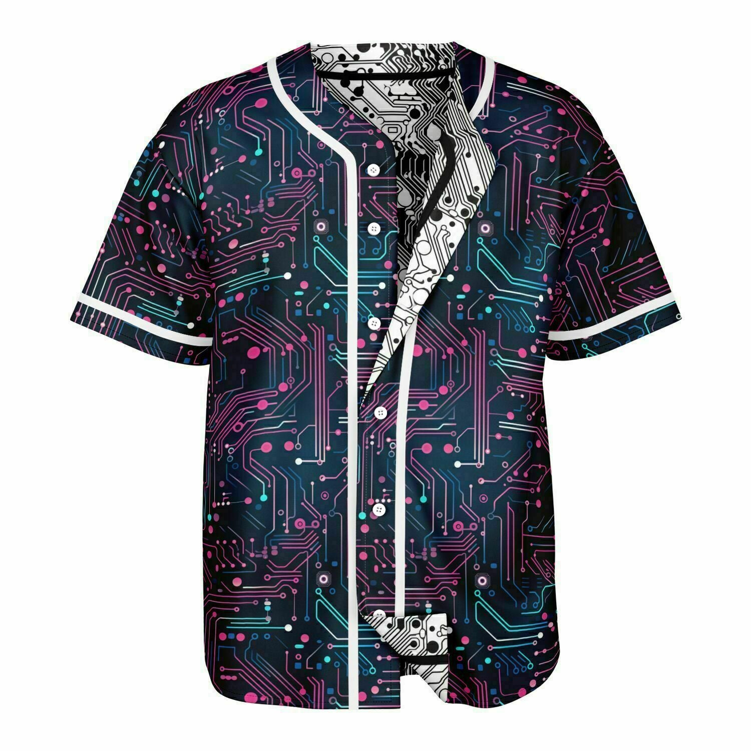 Double Tech Reversible Baseball Jersey (White, Pink)