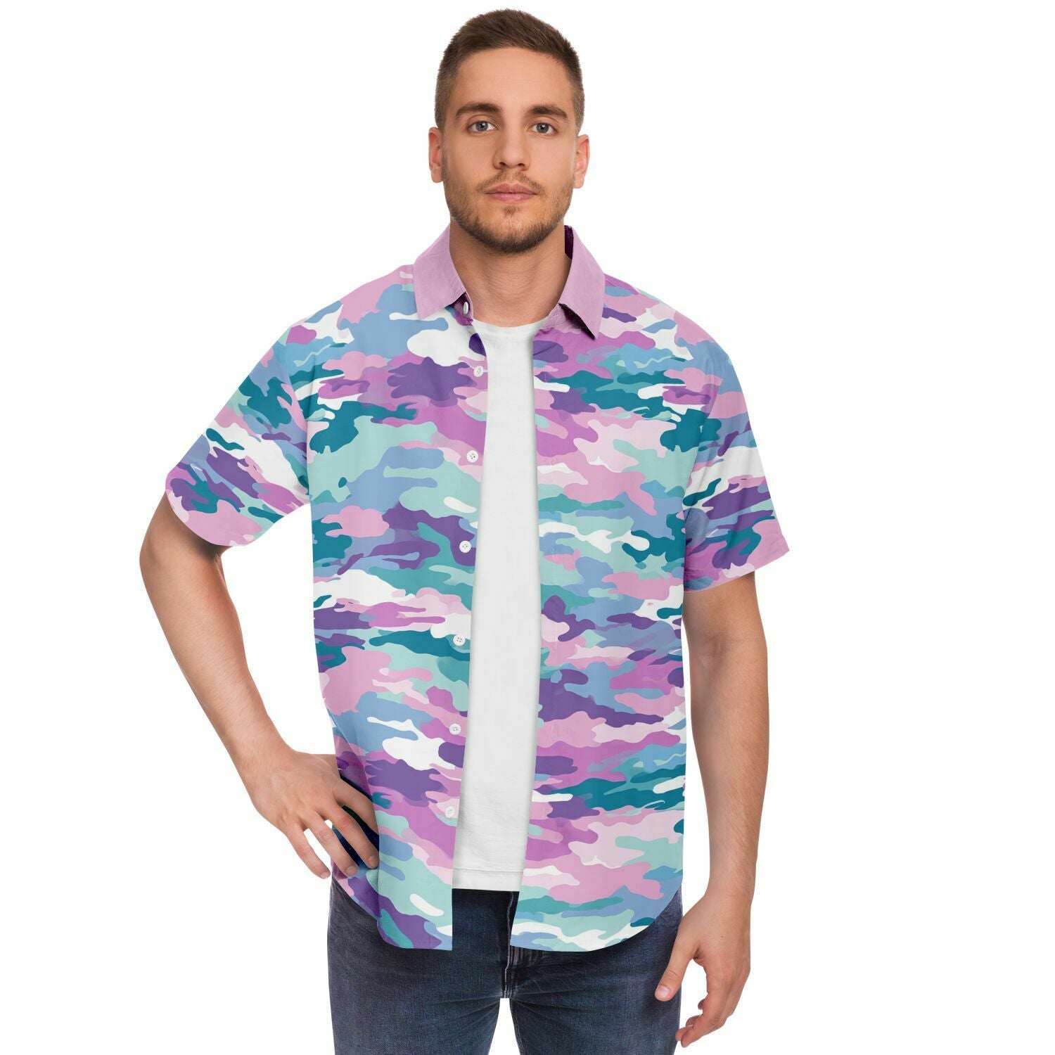 Camo Cotton Candy Button Down Shirt