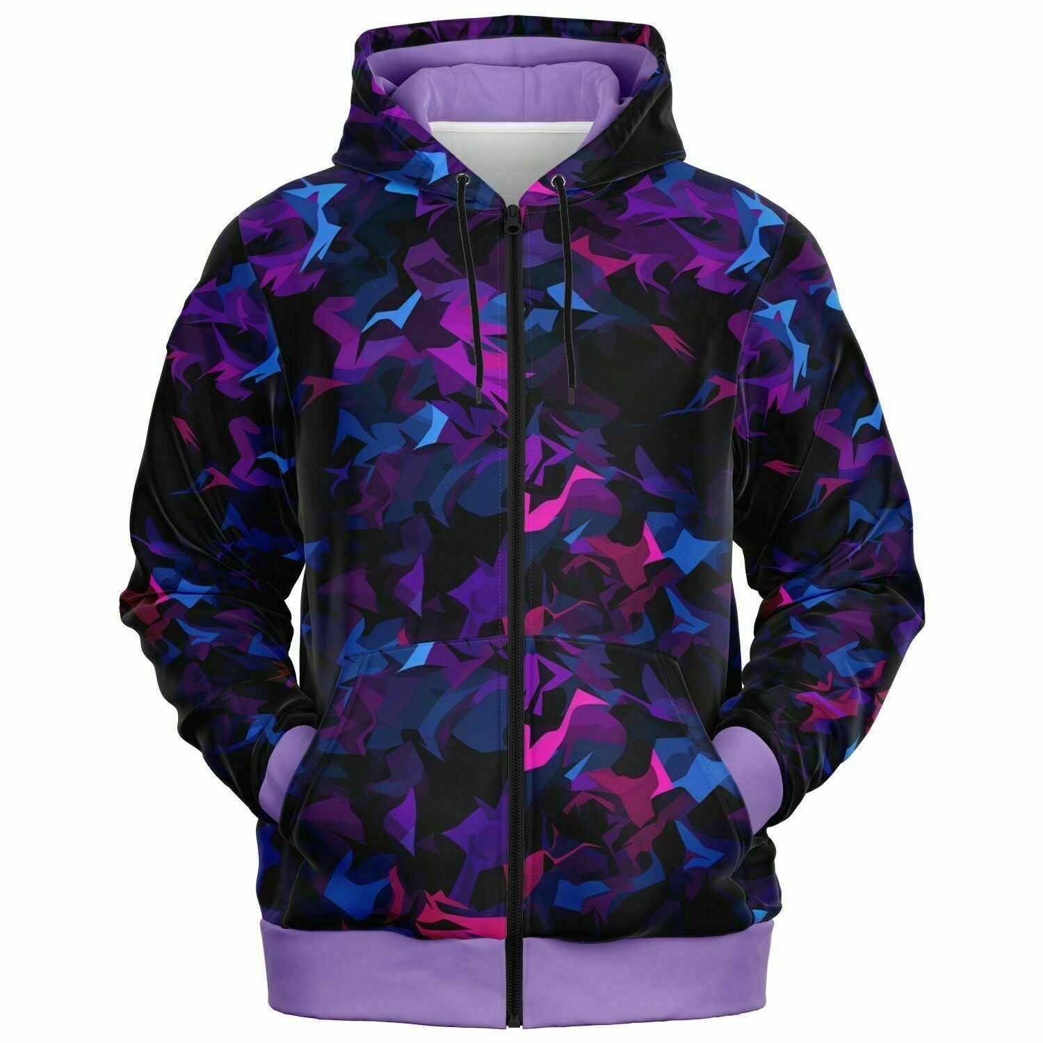 Camo Purple Rain Zip-Up Hoodie