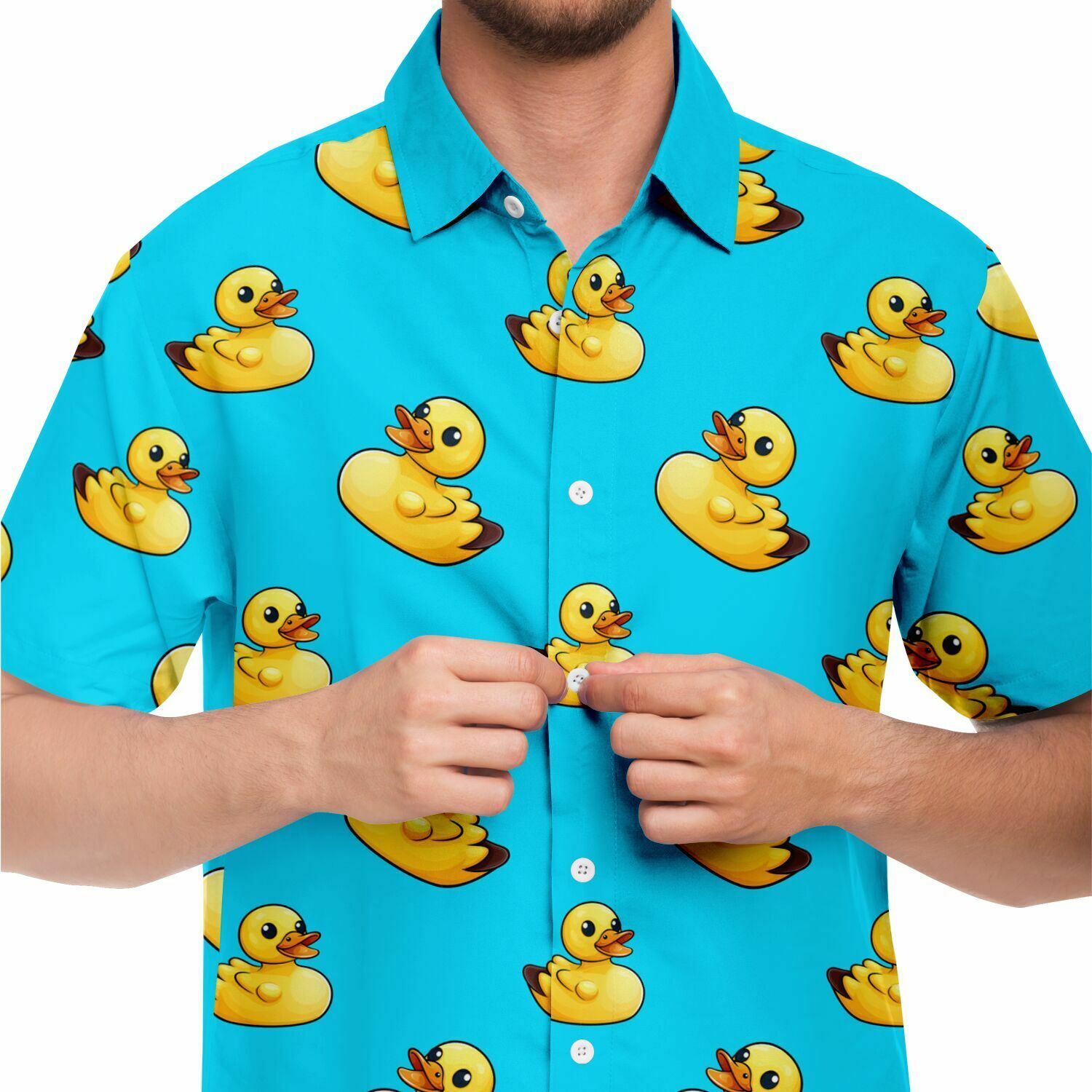 Happy Mother Ducker (Blue) Button Down Shirt