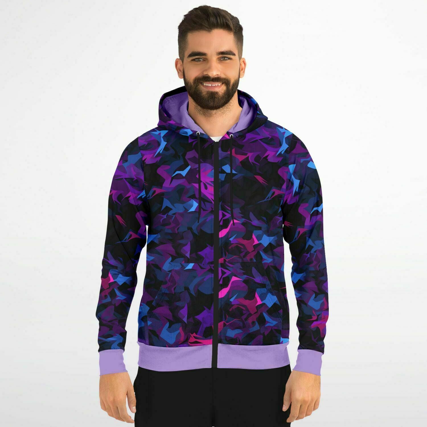 Camo Purple Rain Zip-Up Hoodie