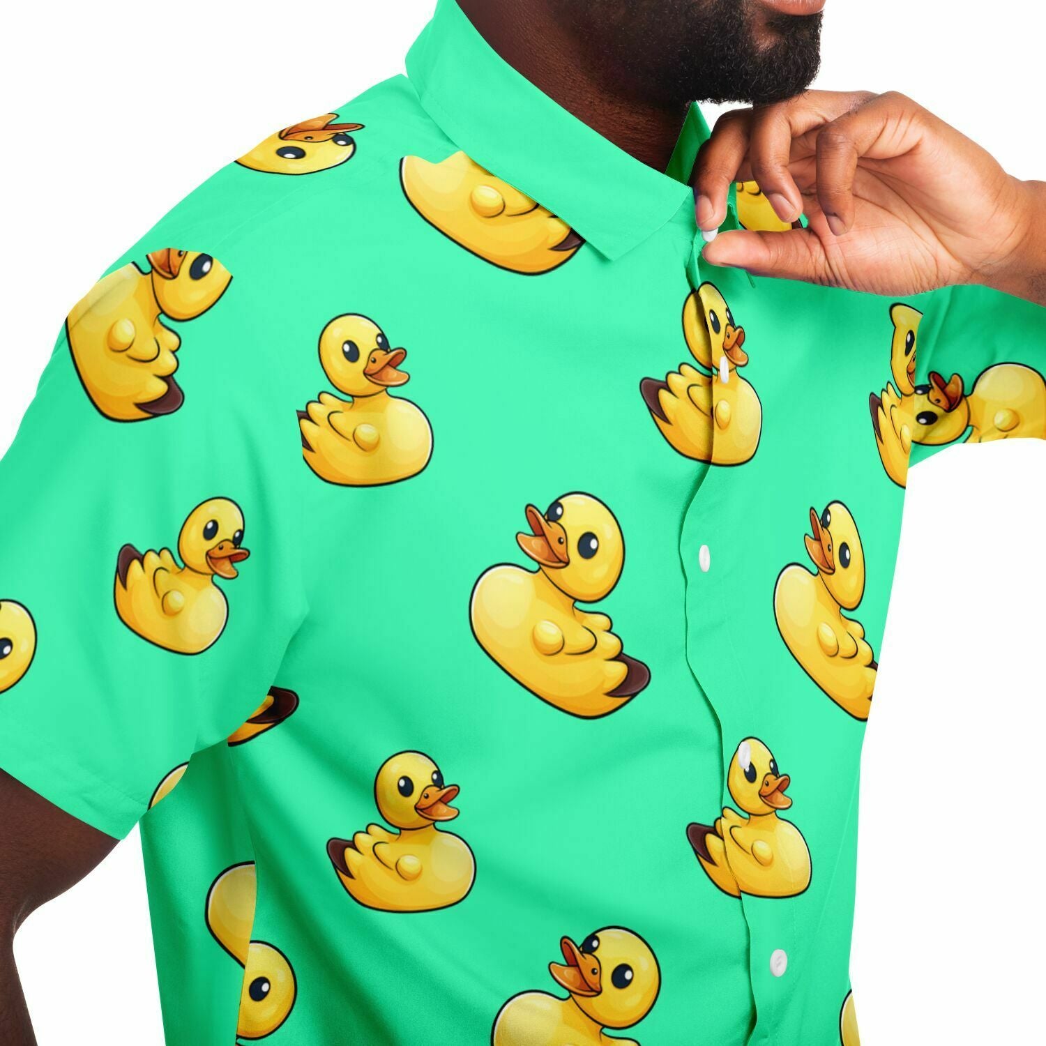 Happy Mother Ducker (Green) Button Down Shirt