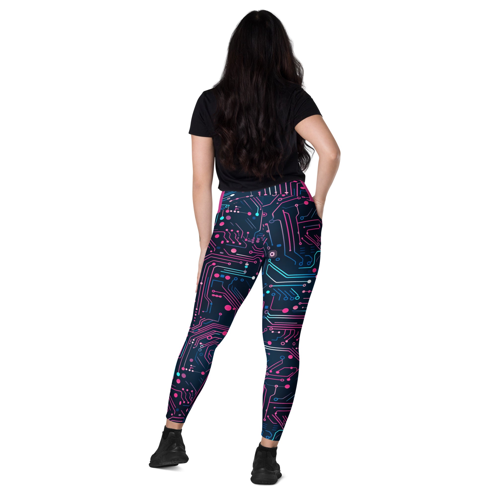 Digital (Pink & Navy) Leggings with pockets