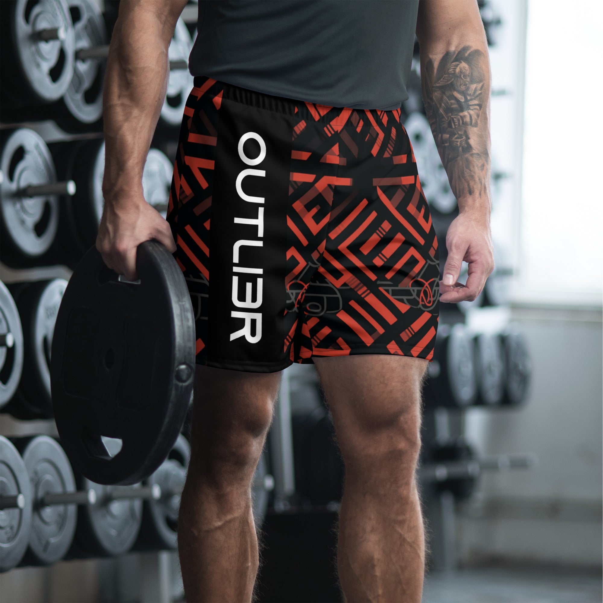 Tribal (Red) Men's Athletic Shorts