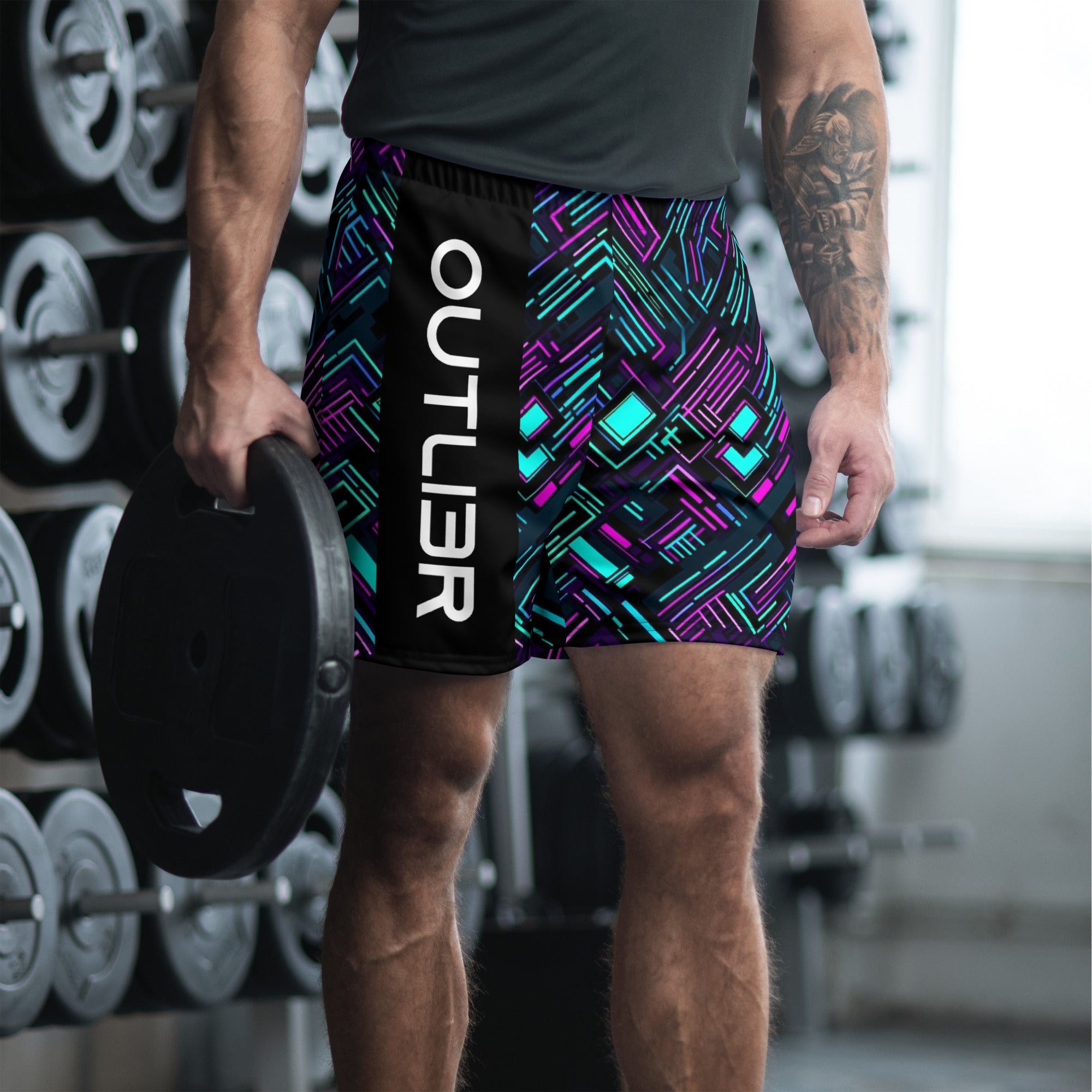 Synthwave Men's Athletic Shorts