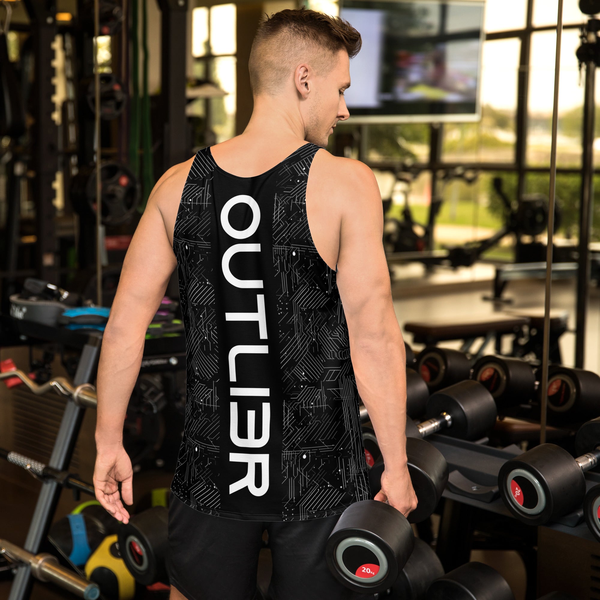 Black Digital Tank Top