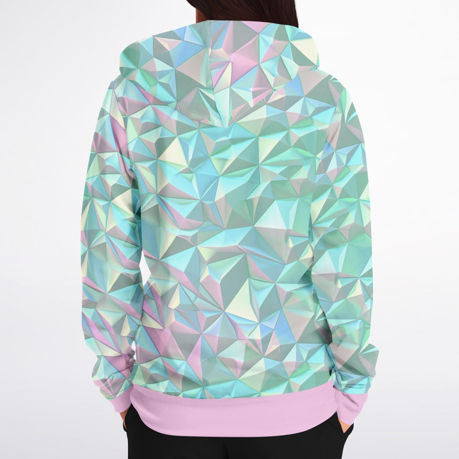 Prismatic Emerald Zip-Up Hoodie