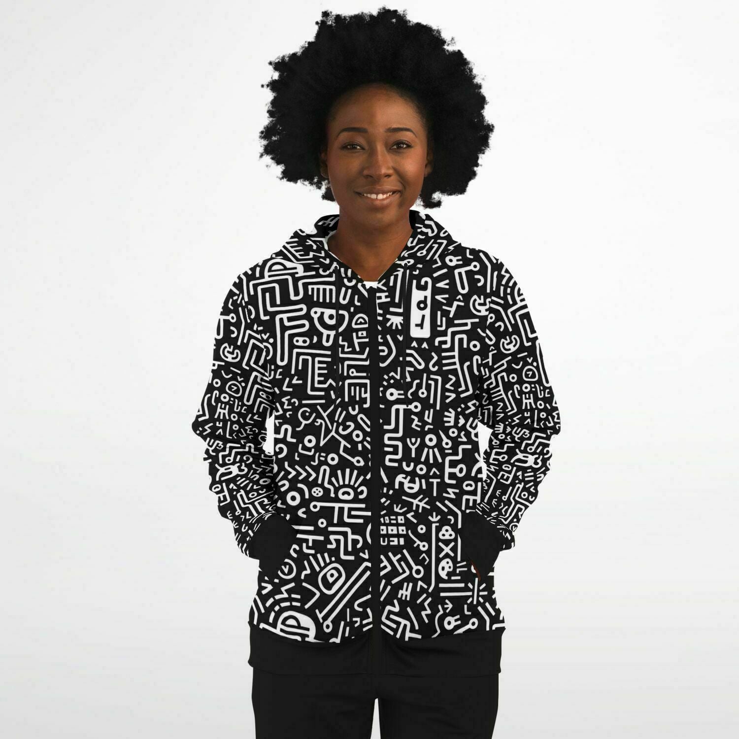 Doodle Zip-Up Hoodie