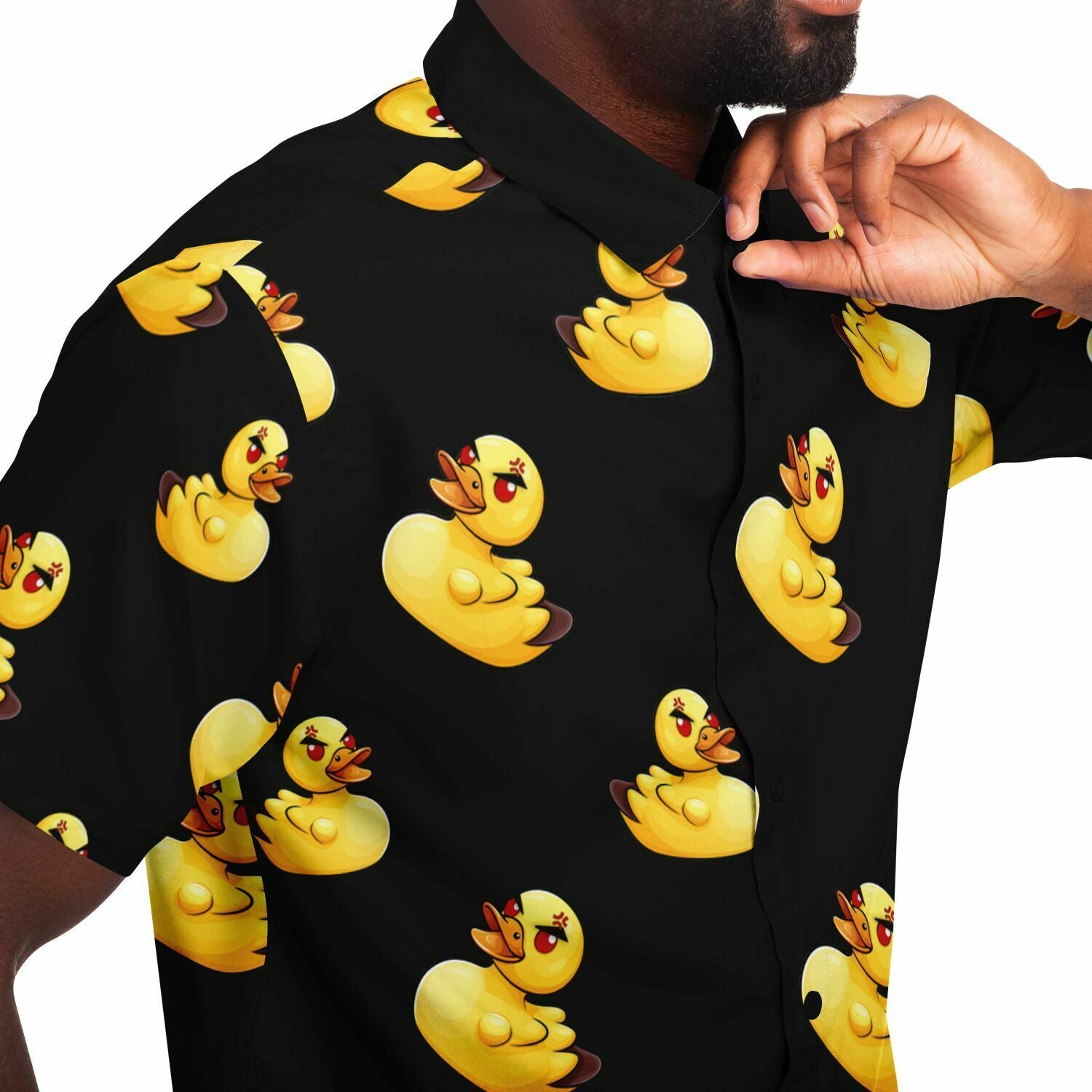 Angry Mother Ducker (Black) Button Down Shirt