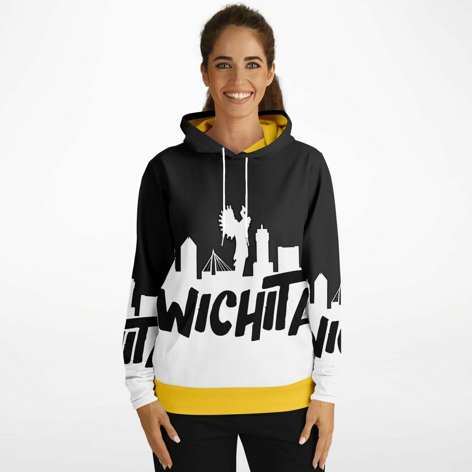 Wichita Skyline (Black & White) Hoodie