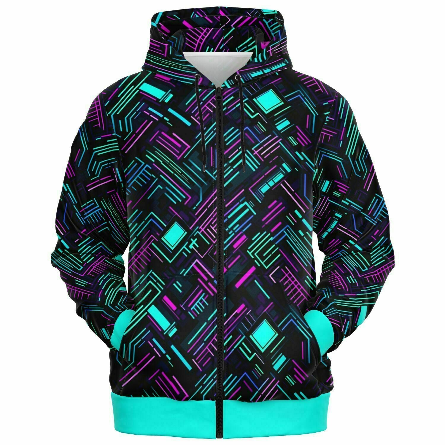 Synthwave Zip-Up Hoodie