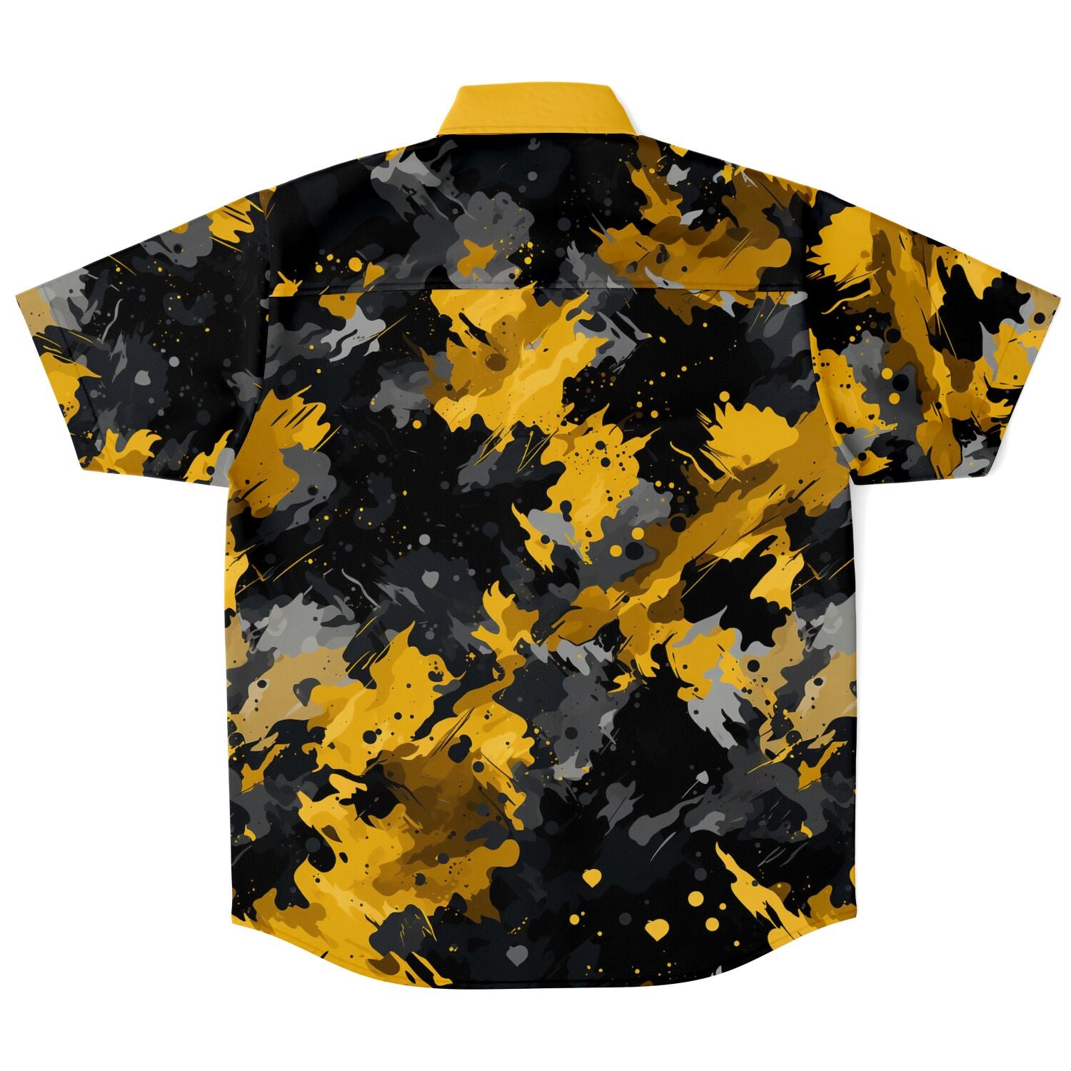 Camo (Black & Yellow) Button Down Shirt