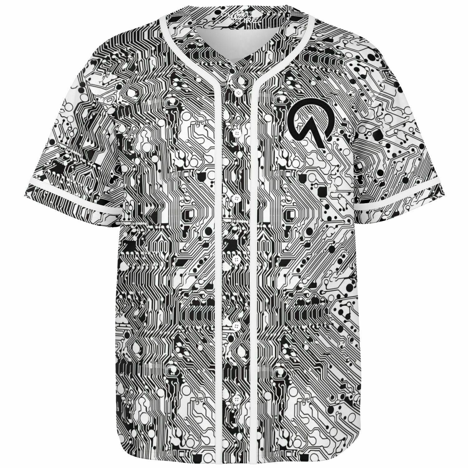 White Digital Baseball Jersey